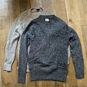 Lot of 2 J. Crew Sweaters XS Cotton Wool